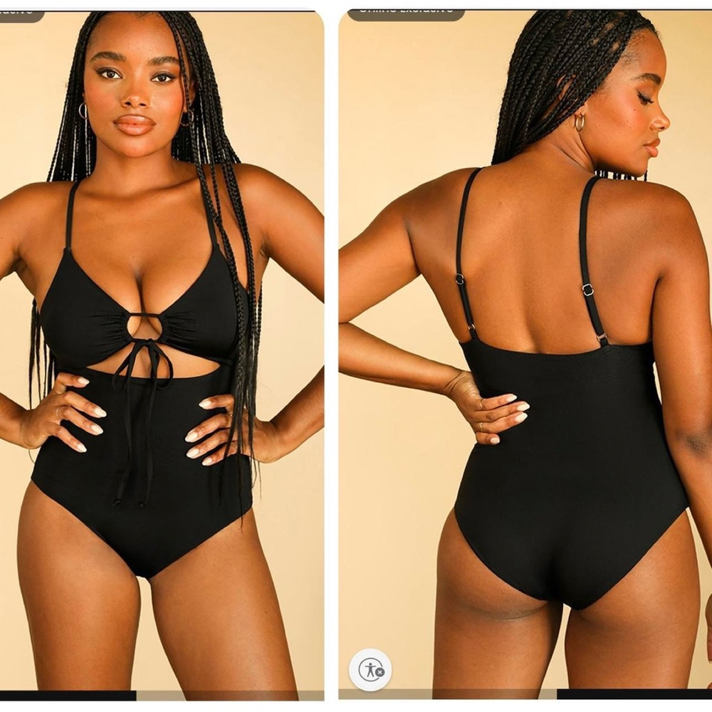 Dippin' Daisy's Black One Piece Swimsuit with Cut-Out Detail